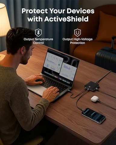 Anker Nano Charging Station, 130W Fast Charging, 6-Port Slim USB C Charger with 4 USB C, 2 USB A Ports, Compact, for iPhone 17, iPad, MacBook, Pixel, Galaxy, Home, Office and Travel (Non-Battery) - Image 5