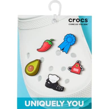 Crocs Jibbitz Food - Stylish Shoe Charms - Synthetic Material - Jibbitz Packs Shoe Charms - One-of-a-kinds Food Number One Chef 5-Pack One Size One Size - Image 2