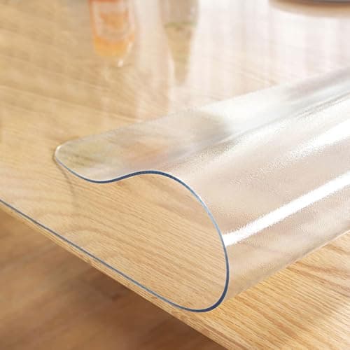 LovePads Frosted Table Cover Protector 40 x 72 Inch, 1.5mm Thick Plastic Table Cover, Table Protector for Dining Room Table, Waterproof Vinyl Tablecloth Table Pad Mat for Kitchen, Writing Desk - Image 1