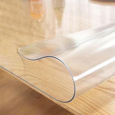 LovePads Frosted Table Cover Protector 40 x 72 Inch, 1.5mm Thick Plastic Table Cover, Table Protector for Dining Room Table, Waterproof Vinyl Tablecloth Table Pad Mat for Kitchen, Writing Desk - Image 1