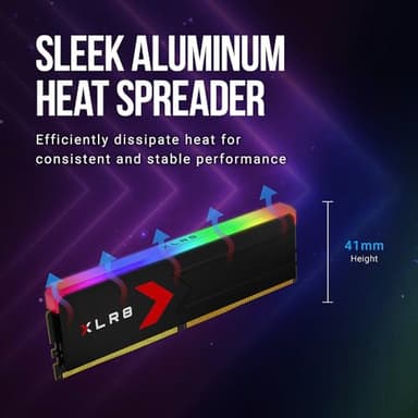 PNY XLR8 Gaming Epic-X RGB™ 32GB (2x16GB) DDR5 RAM 6000MHz CL36 1.35V (XMP/Expo Compatible) Desktop Memory Kit - Image 3