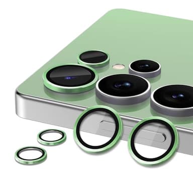 Avocase for Samsung Galaxy S25 Ultra Camera Lens Protector, Individual Metal Ring Tempered Glass Lens Cover, [Strong Adsorption] Scratch Resistant Ultra-Thin HD Clear Lens Cover, 1 Set-Green - Image 2