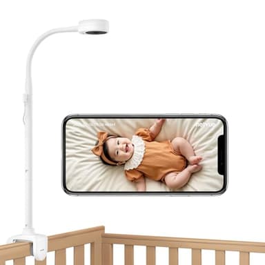 NETVUE Peekababy Baby Camera with Wireless Audio, Adjustable Crib Mount Monitor, Works via 2.4GHz Wi-Fi for Wide Coverage & Stable Connection, Smart App, Two-Way Talk (White) - Image 2