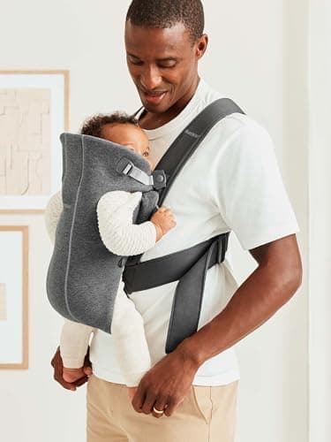 BabyBjörn Baby Carrier Mini, Dark Gray, 3D Jersey Infant Carrier (7-25 lbs), Ergonomic, Easy-to-Use - Image 6