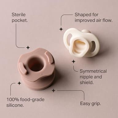 Tommee Tippee Limited Edition StayPut Pocket, Includes Ultra-Light StayPut Pacifier and Microwave Sterilizer Case, BPA-Free Silicone, 0-6 Months, Grape and Blush - Image 4