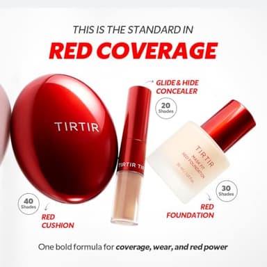 TIRTIR Mask Fit Red FoundationㅣLong Lasting Flawless Coverage, Energy Essence, Lightweight, Hydrating, Pore-Blurring, Breathable Satin Finish, Makeup, Radiant Skin, #17N Vanilla, 1.01 Fl Oz - Image 7