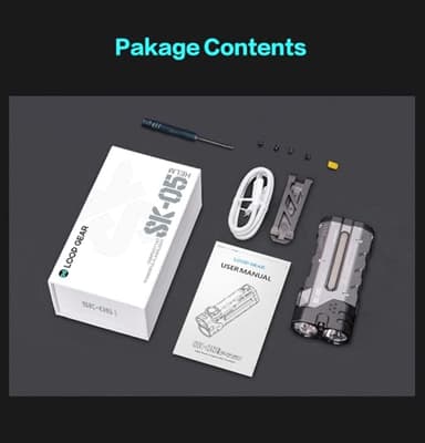 LOOP GEAR SK05 Pro Flat LED Flashlight with 8000mAh Power Bank, Sidelight Flashlight Combines Floodlight and Spotlight, 4360 High Lumens, Rechargeable, Magnetic Tail, IP68 Perfect for Camping, Outdoor - Image 9