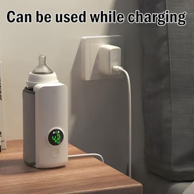 Portable Bottle Warmer for Travel, Rapid Warming with Battery-Powered Temperature Display, Waterless Milk Warming for Comfortable Baby Feeding On The Go - Image 4
