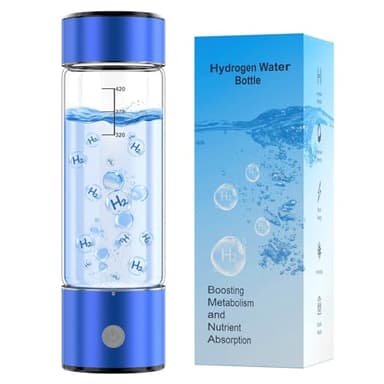 MOVOCA Upgrade Hydrogen Water Bottle, 3Min 2200PPB Rapid Hydrogen Water Generator -SPE PEM Tech, 14OZ Portable Hydro Water Machine, Health Care Gifts for Husband, Wife, Family, Friends, Travel - Image 1