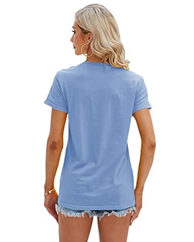 Cicy Bell Women's T Shirts Short Sleeve Tees Sunflower Graphic Loose Summer Tops - Image 4