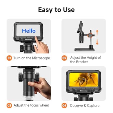 Aikokkl Digital Microscope USB - Professional with 8 Light, High Resolution, for Coin Collecting Circuit Board Inspection - Image 8