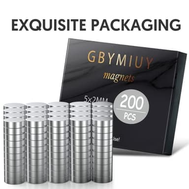 200PCS Refrigerator Magnets, 5×2MM Small Round Rare Earth Neodymium Magnets, Fridge, Office, Whiteboard, Durable Mini Magnets - Image 5