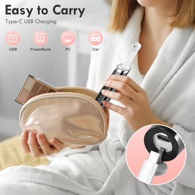 Pelzzle Tooth Polisher, Rechargeable Teeth Polisher for Daily Cleaning, Whitening and Polishing, Electric Dental Teeth Polishing with LED Light, 5 Brush Heads, 5 Speed Modes, Waterproof - Image 5