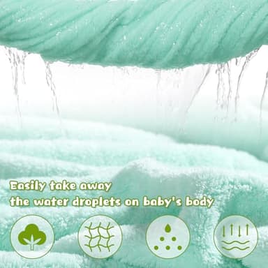 WODHOY Toddler Towels with Hood for 0-5 Years, 2-Pack Toddler Bath Towel 50"x32" Large Size Baby Bath Towel for Girl Boy, Soft Absorbent Kids Towels with Animal Hooded, Baby Bath & Hooded - Image 6