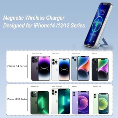 AOGUERBE Magnetic Power Bank, 10000mAh Foldable Wireless Portable Charger with USB-C Cable LED Display, for Mag-Safe Battery Pack 22.5W PD Fast Charging for iPhone 16/15/14/13/12 Pro/Pro Max/Plus/Mini - Image 4