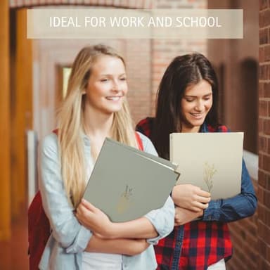 Aesthetic 3 Ring Binder Set of 2 - Sturdy 1 Inch Binder Fits Letter Sized Paper - A Cute Holder for Women or Men with Pocket Easily Organizes Your Paperwork for School, Office or Work - Image 7