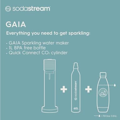 SodaStream Gaia Sparkling Water Maker, Black - Image 7