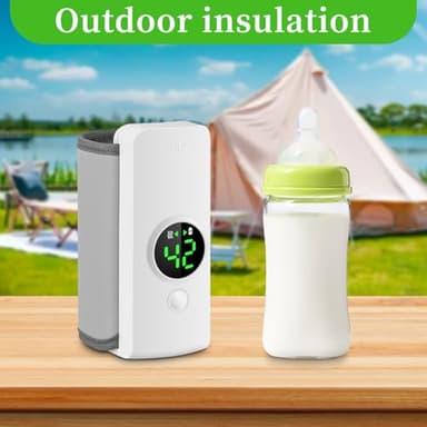 Portable Bottle Warmer for Travel, Fast Warming Comfortable Baby Feeding On The Go, Waterless Milk Warming with Battery-Powered for Home Outdoor - Image 6