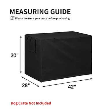 Easy-Going Dog Crate Cover 42 Inch Dog Kennel Cover for Dog, Cage Covers for Dog Crates Fit (42" L x28 Wx30 H) Black - Image 2