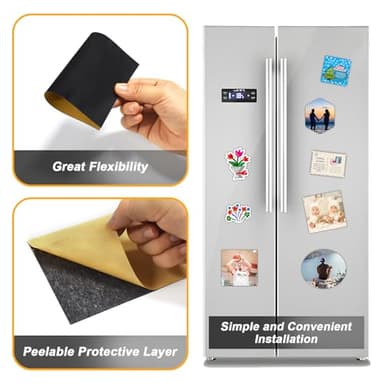 Towjug Cuttable Magnetic Sheets 6 Pack, Each 8" x 10", Stick Magnetic Paper with Adhesive Backing for Crafts, Paper Magnets and Stickers - Image 8