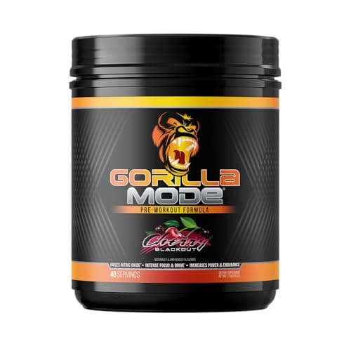 Gorilla Mind Pre Workout - Massive Pumps Laser Focus Energy Power - L-Citrulline, Creatine, L-Tyrosine, Betaine, Hydroprime, Alpha-GPC, 400mg Caffeine, Huperzine A - 812g (Cherry) - Image 1