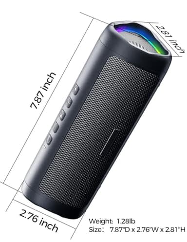 Bluetooth Speaker Stocking Stuffers for Men Women Teens Boys Girls: Portable Wireless, IPX5 Waterproof, White Elephant Gifts for Adults, Up to 20H Playtime, TWS Pair, for Home/Party/Outdoor (Black) - Image 9