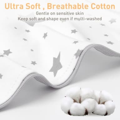 Premium Soft Cotton Swaddle Blanket Sleep Sack Arms Up Design 2 Packs 3-6 Months, Hands Up 3-Way Transitions to Arms-Free Wearable Sleeping Sack Bag for Baby Boys Girls Snug Fit Calms Startle Reflex - Image 4