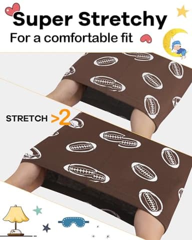 DAUGHTER QUEEN Boys Football Pajamas Set Short Sleeve Pjs for Boys Summer Pj Kids 100% Cotton Sleepwear Sleeping Clothes Jammies Size 9 10 Age 8-10 Years Old Large - Image 3