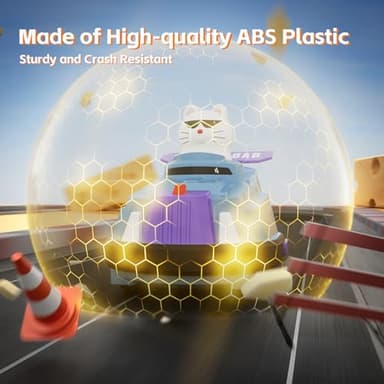 deependo 2 Pack Remote Control Car, RC Ejecting Bumper Car for Kids, Cat and Rat War Cheese Bumper Car, Car Toys for Ages 5-7, Christmas Birthday Gifts Toys for 3 4 5 6+ Year Old Boys Girls - Image 5