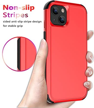 Diverbox for iPhone 13 Case [Shockproof] [Dropproof] [Dust-Proof],Heavy Duty Protection Phone Case Cover for Apple iPhone 13 (Red) - Image 5