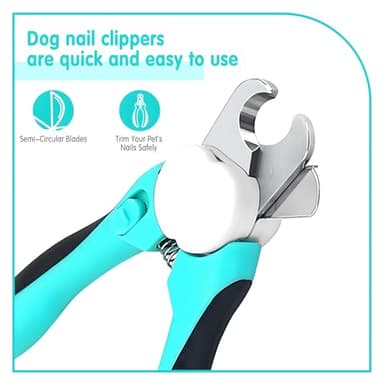 VIWIK 2 in 1 Dog Nail Trimmers with LED Light for Bloodline, Dog Comb, Dog Nail Clippers with Quick Sensor & Safety Guard to Avoid Overcutting, Cat Puppy Claw Clipper for Grooming with Nail File Blue - Image 7