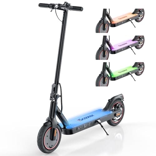 iScooter i9L Electric Scooter Adults and Teenages, Light Up Scooter 20 MPH Top Speed, 18 Miles Range, 8.5'' Pneumatic Tires, 350W Foldable and Cruise Control Escooter with Double Braking System&APP - Image 1