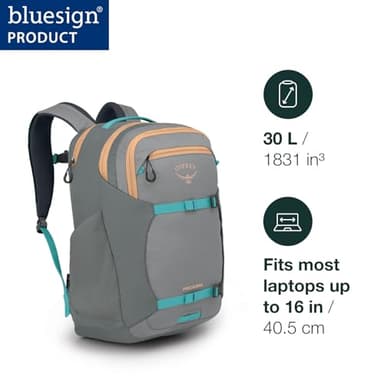 Osprey Proxima 30L Campus Laptop Backpack - Organized Everyday Pack with Tech Storage, Water Bottle Pockets, and Comfortable Carry - Perfect for School, Commuting, and Travel, Firestarter Orange - Image 2