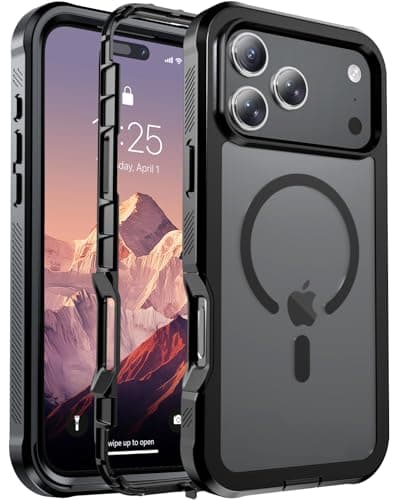 jaroco Magnetic for iPhone 17 Pro Max Case, [Compatible with MagSafe][Military Grade Drop Protection][Heavy Duty Protection][Non-Slip][Shockproof] 2-Layer Durable Bumper Phone Case 6.9''-Black - Image 1