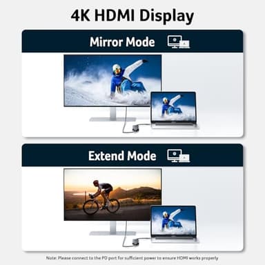 Acer USB C Hub, 7 in 1 Multi-Port Adapter for Laptop, 4K, HDMI Splitter with 2 USB A 3.1 & Type-C to HDMI Data Port, PD 100W Charging, SD Card Reader for Computer, Desktop, Space Grey - Image 3