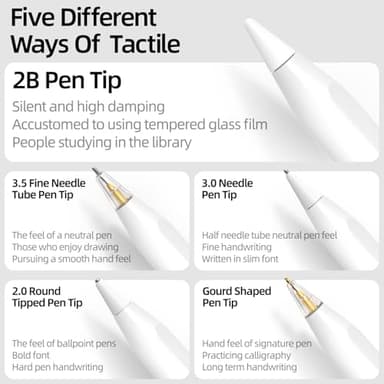 JOOSKO Upgraded Replacement Tips for Apple Pencil Pro/USB-C/2nd Gen/1st Gen Tips(with Storage case),wear-Resistant Mix Metal Tips for iPad Pencil Accessories(6 Pack，Pink) - Image 5