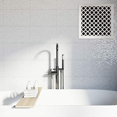 SABA Home Decor Air Vent Cover Grille - Acrylic Plexiglass 14 x 14 Duct Opening, 16 x 16 Overall White Finish Decorative Covers for Walls & Ceilings NOT for Floor USE, Venetian - Image 7