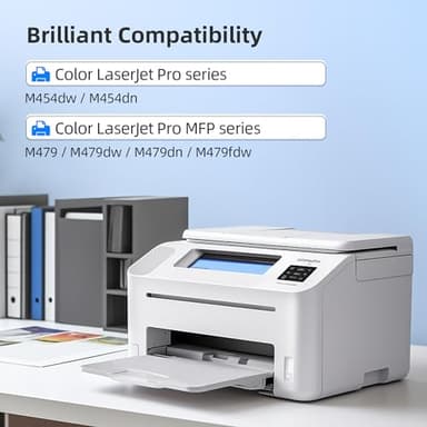 414X Toner Cartridges (with CHIP) Replacement for HP 414A Toner Cartridges 4 Pack - HP 414X Work for HP Color Laser Jet Pro MFP M479fdw M454dw M479fdn M454dn M479dw M479, 414X Toner W2020X - Image 3