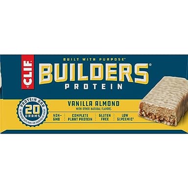 CLIF BUILDERS Protein Bars - Vanilla Almond Flavor - 20g Plant Based Protein - Gluten Free - Non-GMO - Low Glycemic - No Artificial Sweeteners - 2.4 oz. (12 Pack) - Image 13