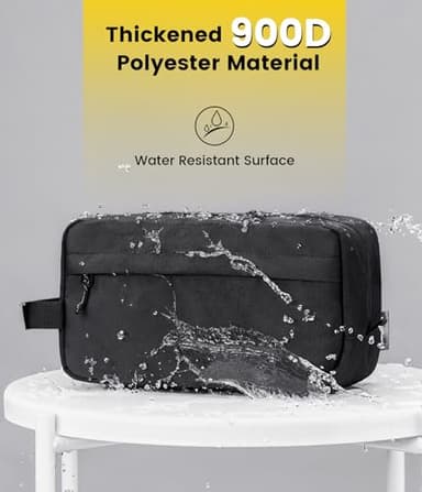 Vorspack Travel Toiletry Bag for Men - Large Toiletries Bag Water Resistant Hanging Travel Bag for Travel Toiletries Accessories - Black - Image 6