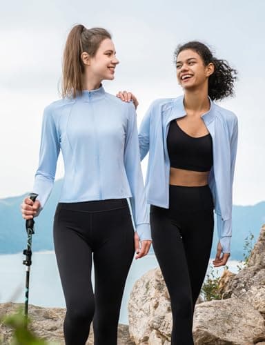 baleaf Women's UPF 50+ Sun Shirts SPF UV Protection Jacket Lightweight Quick Dry Long Sleeve Rash Guard for Outdoor Hiking Light Blue M - Image 6