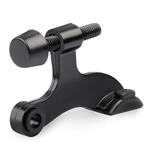 HOMOTEK 8 Pack Hinge Pin Black Door Stopper,Adjustable Deluxe Heavy Duty Door Stopper 2-1/2"x1-3/4”,with Black Rubber Bumper Tips - Image 1