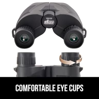 GORILLA GRIP 10x25 Compact Binoculars for Adults with Strap, Superior High Powered Clear 10X Magnification, Lightweight, Bird Watching, Hunting, Stargazing, Adjustable Eye Cups, Black - Image 8