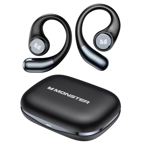 Monster Open Ear AC336 Headphones, Bluetooth 6.0 Wireless Earbuds with Stereo Sound, ENC Clear Call, 21H Playtime, Type-C Charging, Touch Control, IPX6 Waterproof Open Ear Earbuds for Sports Fitness - Image 1