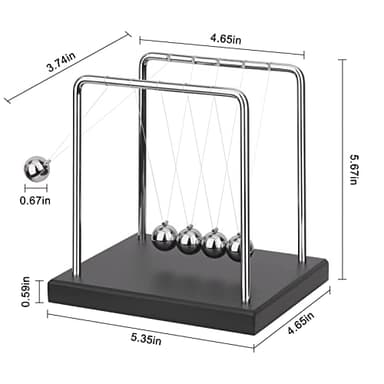 QLKUNLA Newtons Cradle Balance Balls Science Physics Gadget Desktop Decoration Kinetic Motion Toy for Home and Office - Image 2