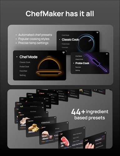 Dreo ChefMaker Combi Fryer, Cook like a pro with just the press of a button, Smart Air Fryer Cooker with Cook probe, Water Atomizer, 3 professional cooking modes, 6 QT - Image 7