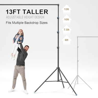 LINCO Backdrop Stand for Parties Heavy Duty Photography Video Studio Background Kit for Wedding Parties Photo Shooting (13x20 ft) - Image 6