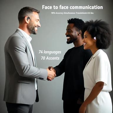 Xmenha Translation Earbuds Real Time, 144 Languages Translation Device Ai Translator Earbuds Translating Headphones Real Time Ai Headphones Language Translation - Image 2