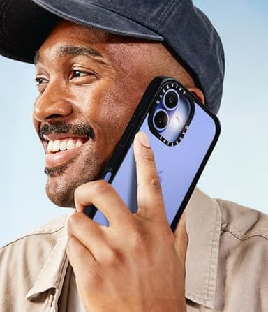 CASETiFY Impact Case for iPhone 13 Mini [Slim / 8.2 ft. 4X Military Grade Drop Protection/Wireless Charging Compatible] - Vintage Flower Monday - Clear Black - Image 2