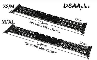 DSAAplus Compatible With Apple Watch Band 38mm 40mm 41mm 42mm 44mm 45mm 49mm,Metal Alloy Stainless Steel Links Chain Style Replacement iWatch Series 9 Ultra 8 7 6 5 4 3 2 1 SE2 SE Strap Wristband~ - Image 5